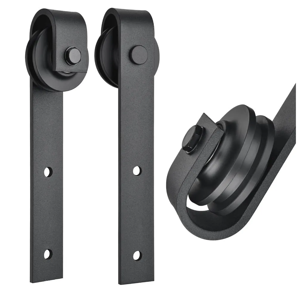 TheLAShop 8ft Sliding Barn Door Track and Rollers