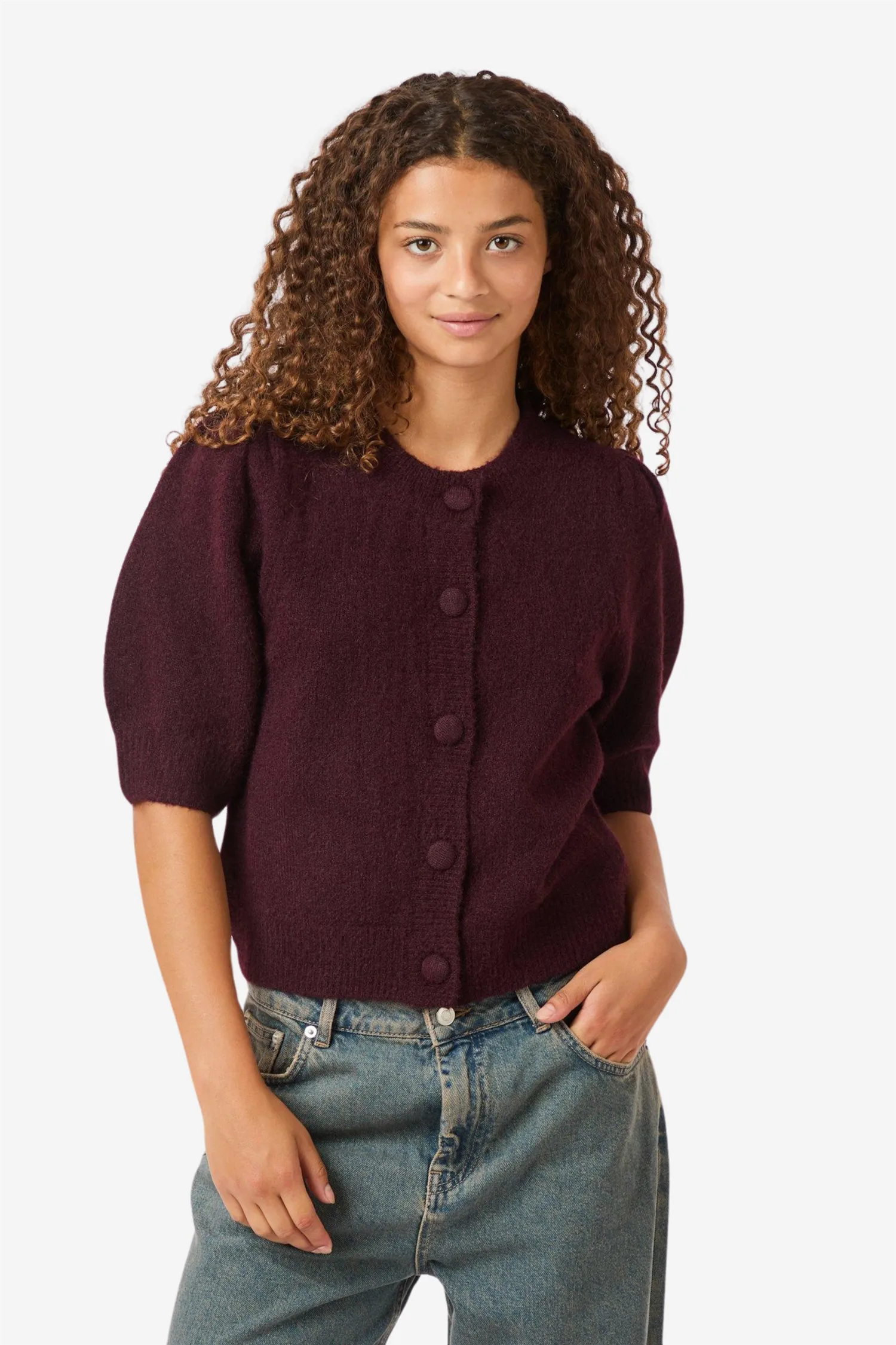 Trudy Knit Cardigan Wine