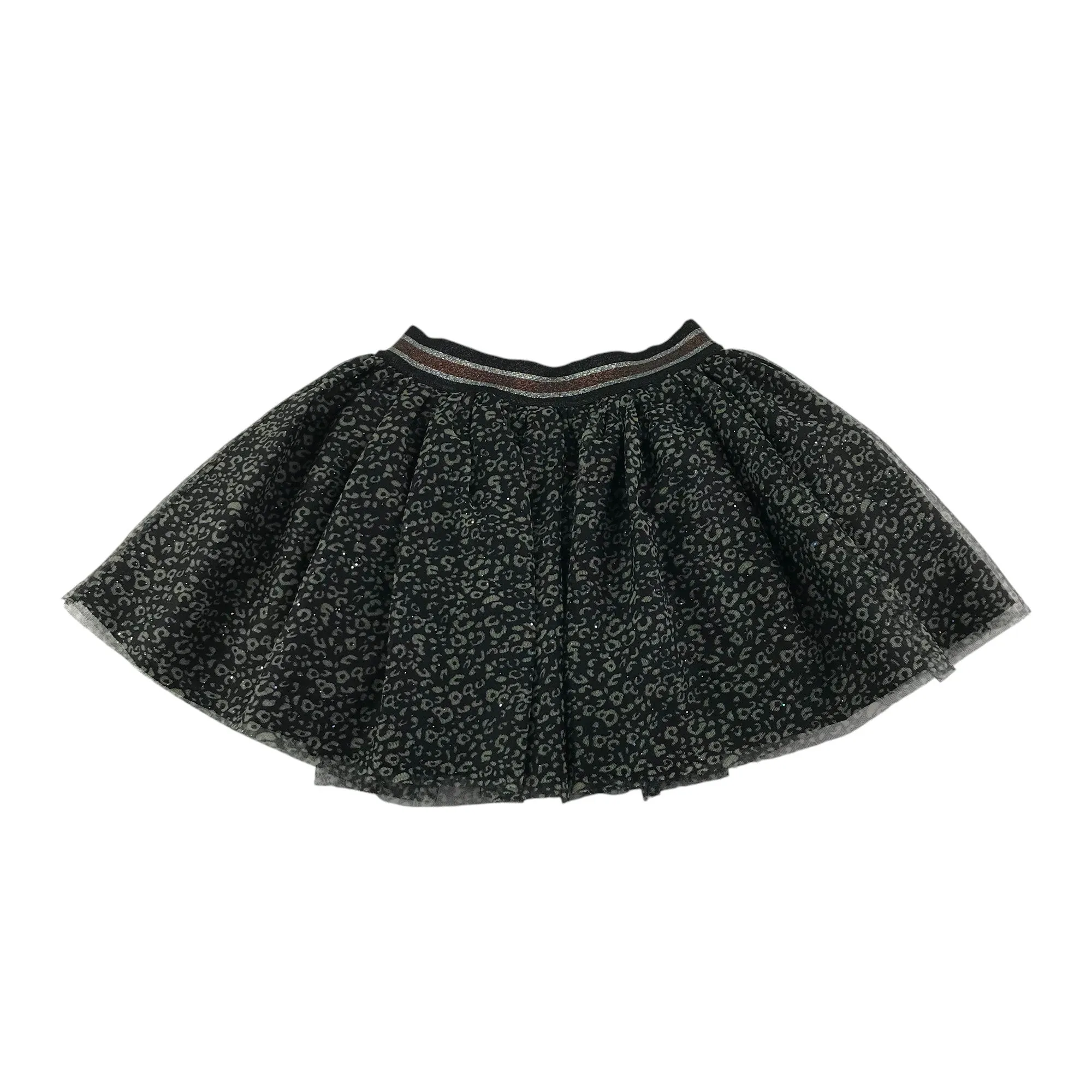 Tu skirt years black graphic spot pattern mesh