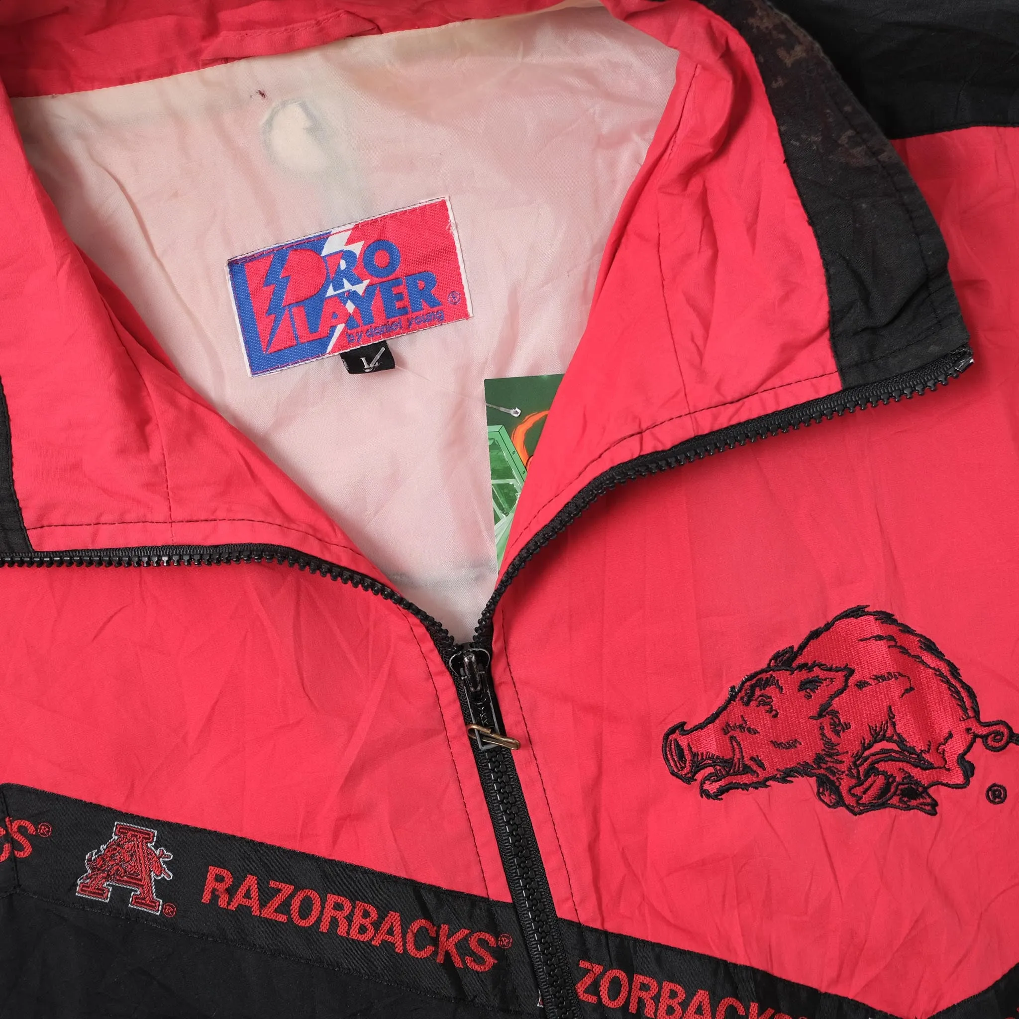 Vintage Arkansas Razorbacks Track Jacket Large