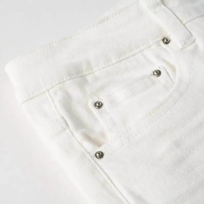 White Jeans Patch Stretch^