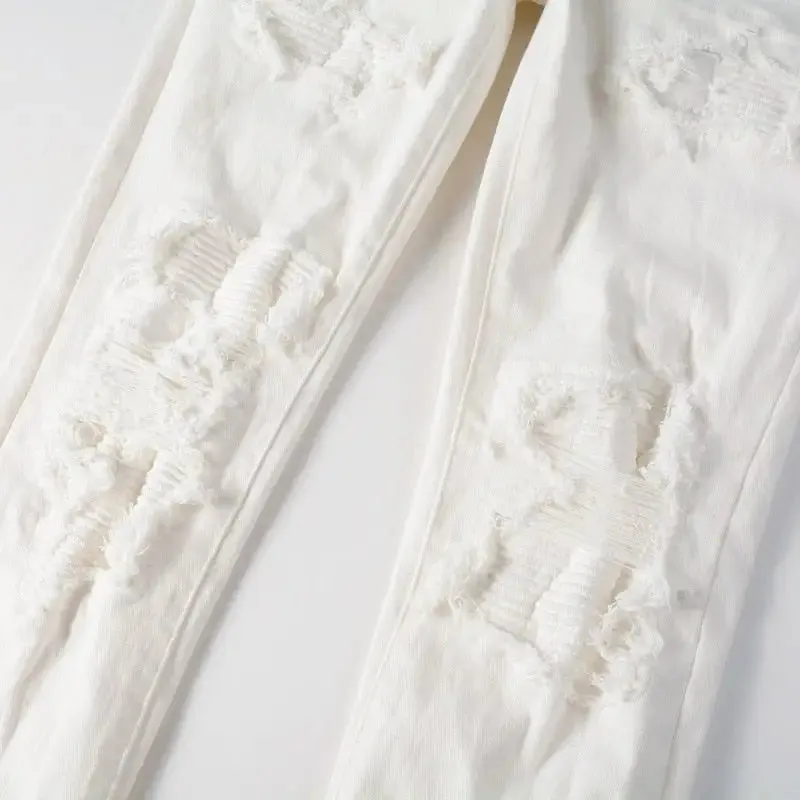 White Jeans Patch Stretch^