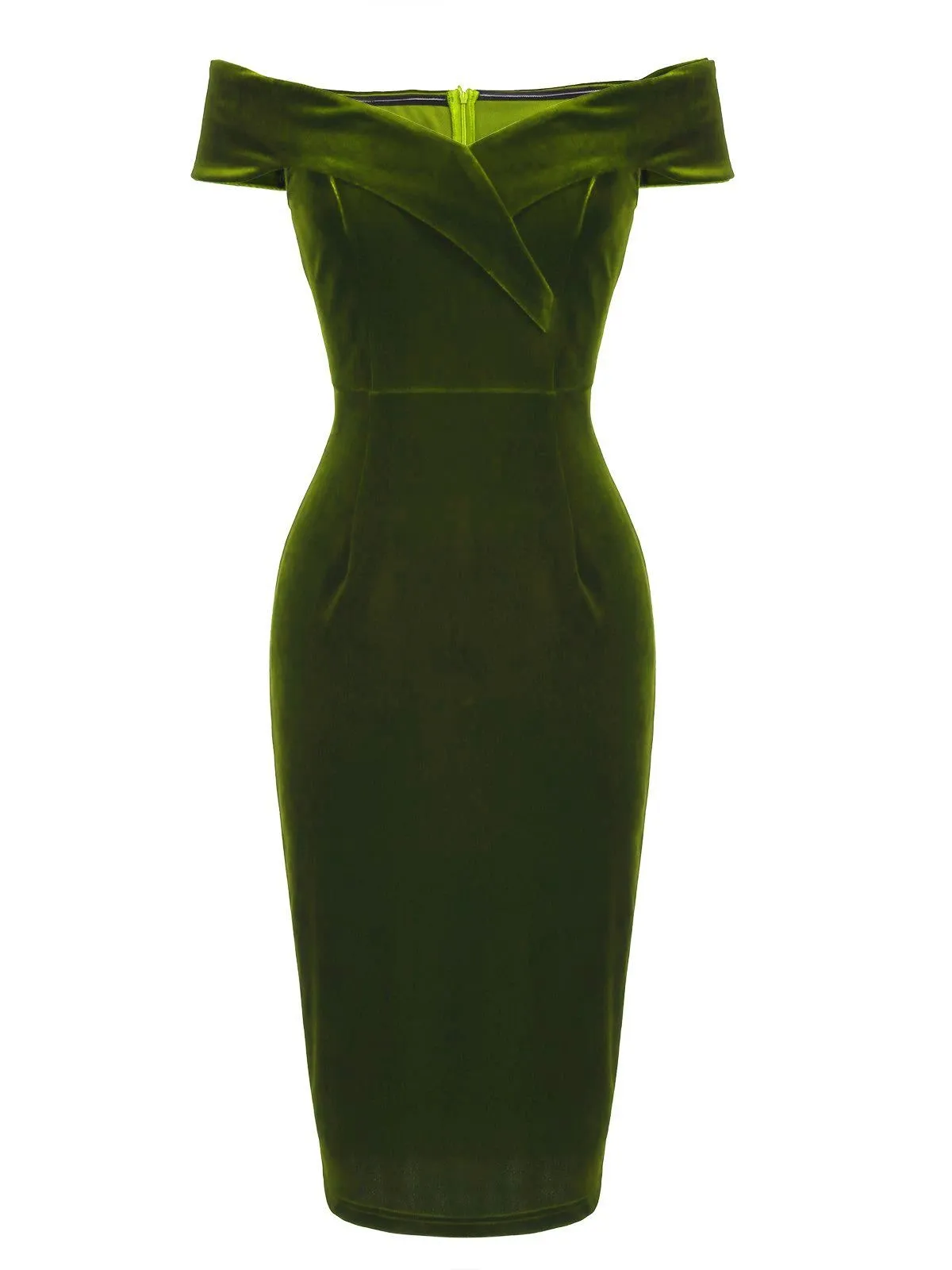 Wine Red 1960s Velvet Bodycon Vintage Dress