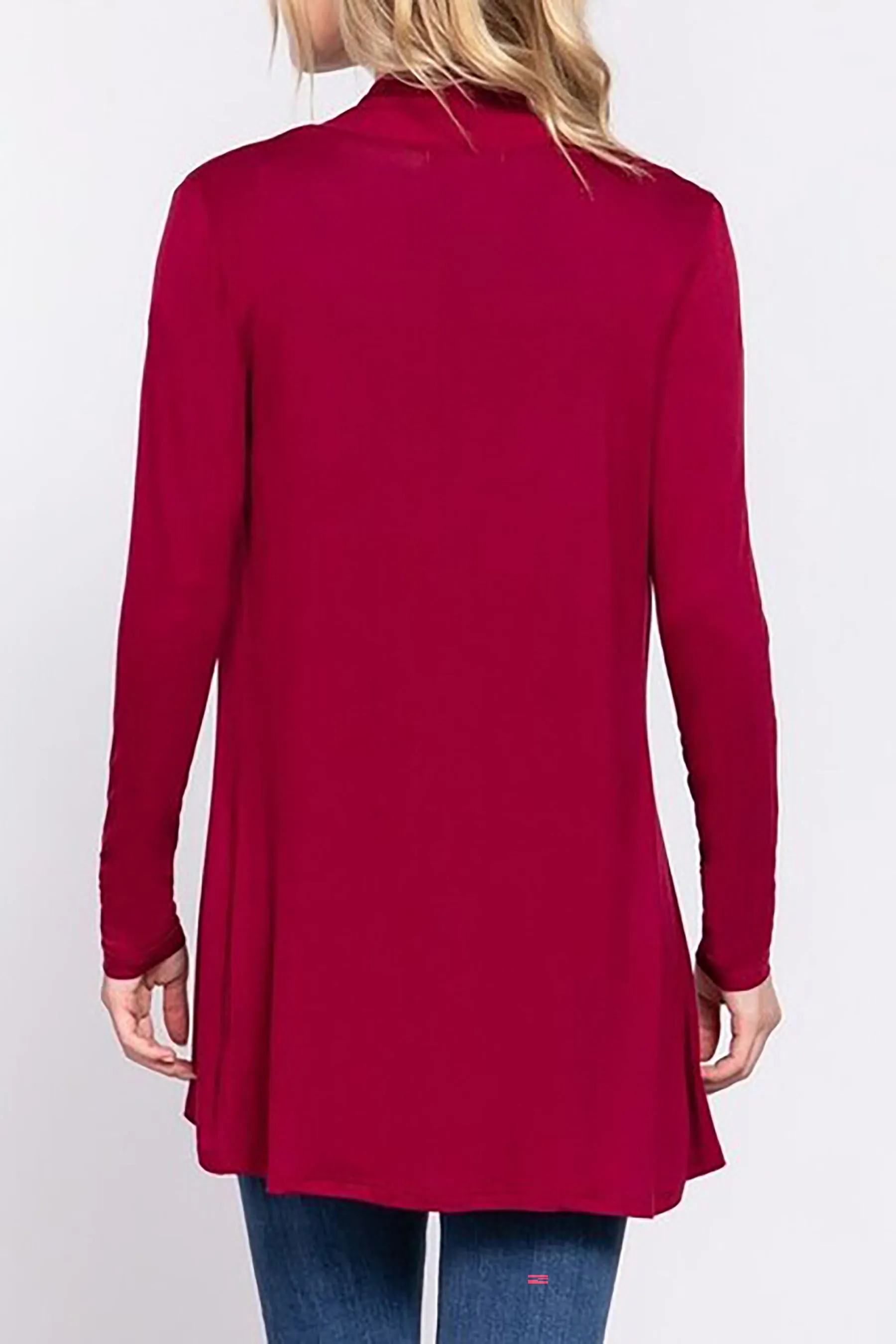 Women's Plus Size Long Sleeve Open Front Cardigan