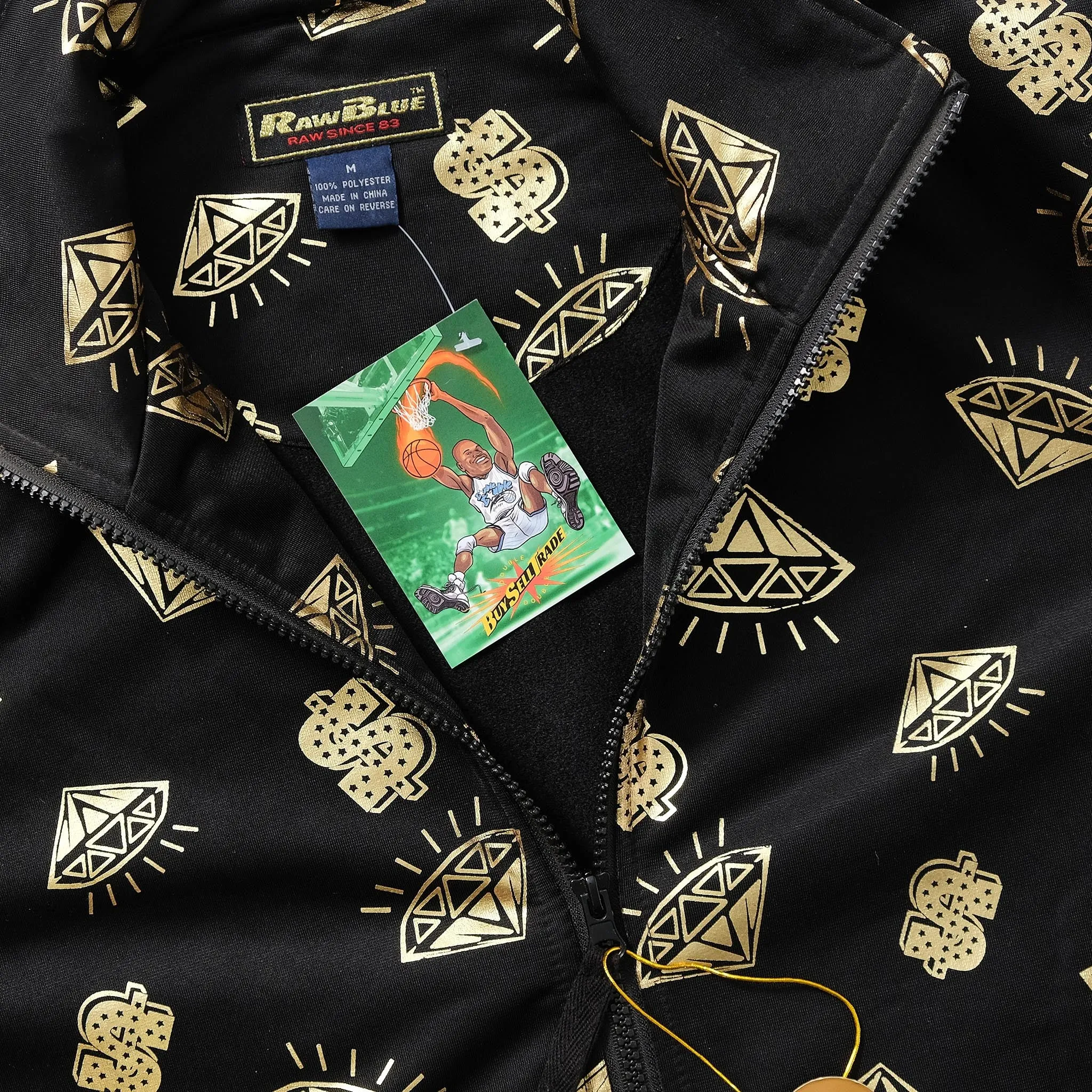 Y2K Raw Blue Track Jacket Medium