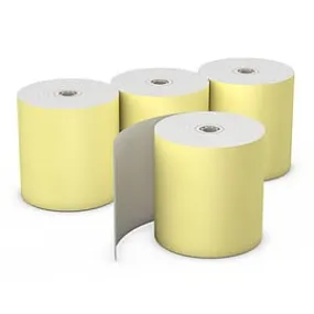 Yellow 3-1/8" x 230' Thermal Paper Rolls, Case of 50