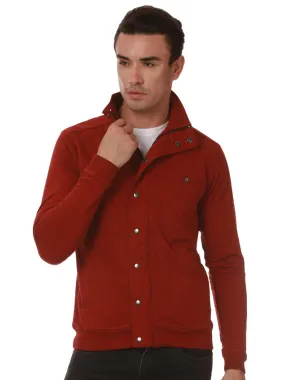 ZUPERB Men's Solid Regular Jacket (MAROON)